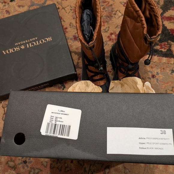 Scotch & Soda Winter Snow Boots Bungee Lace  Quilted sz 38 - Picture 11 of 12